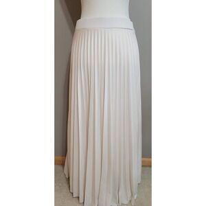 Rachel Zoe Ivory Pleated Midi Skirt